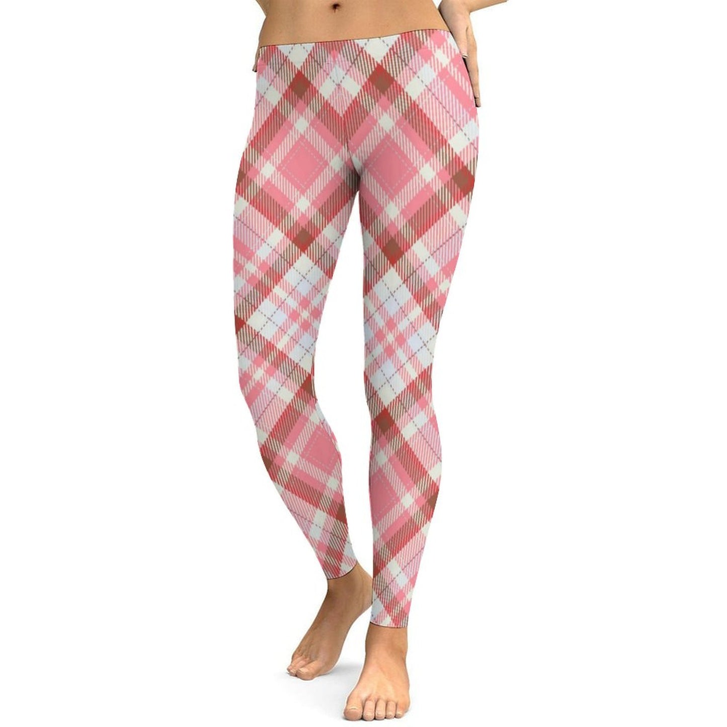 Pink Plaid. Leggings