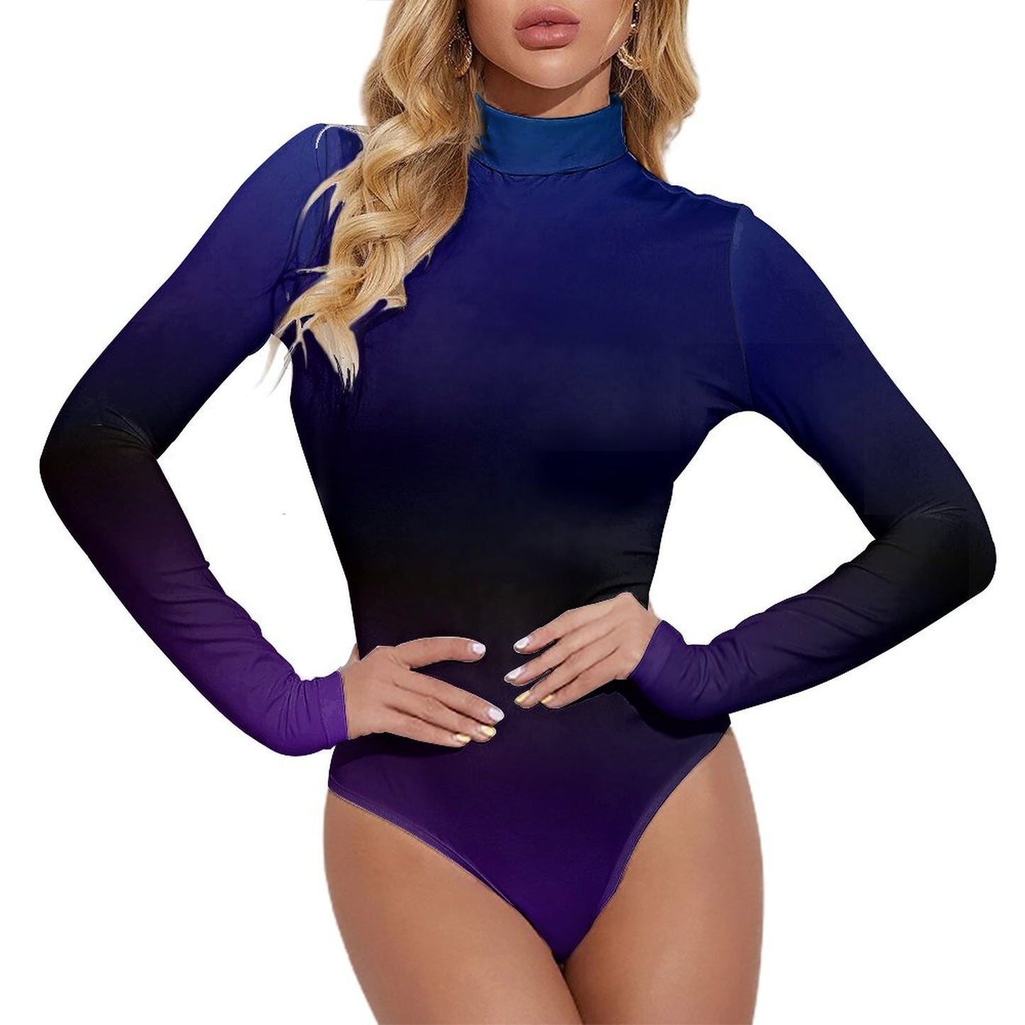 Nite Blu. Long-sleeve Bodysuit