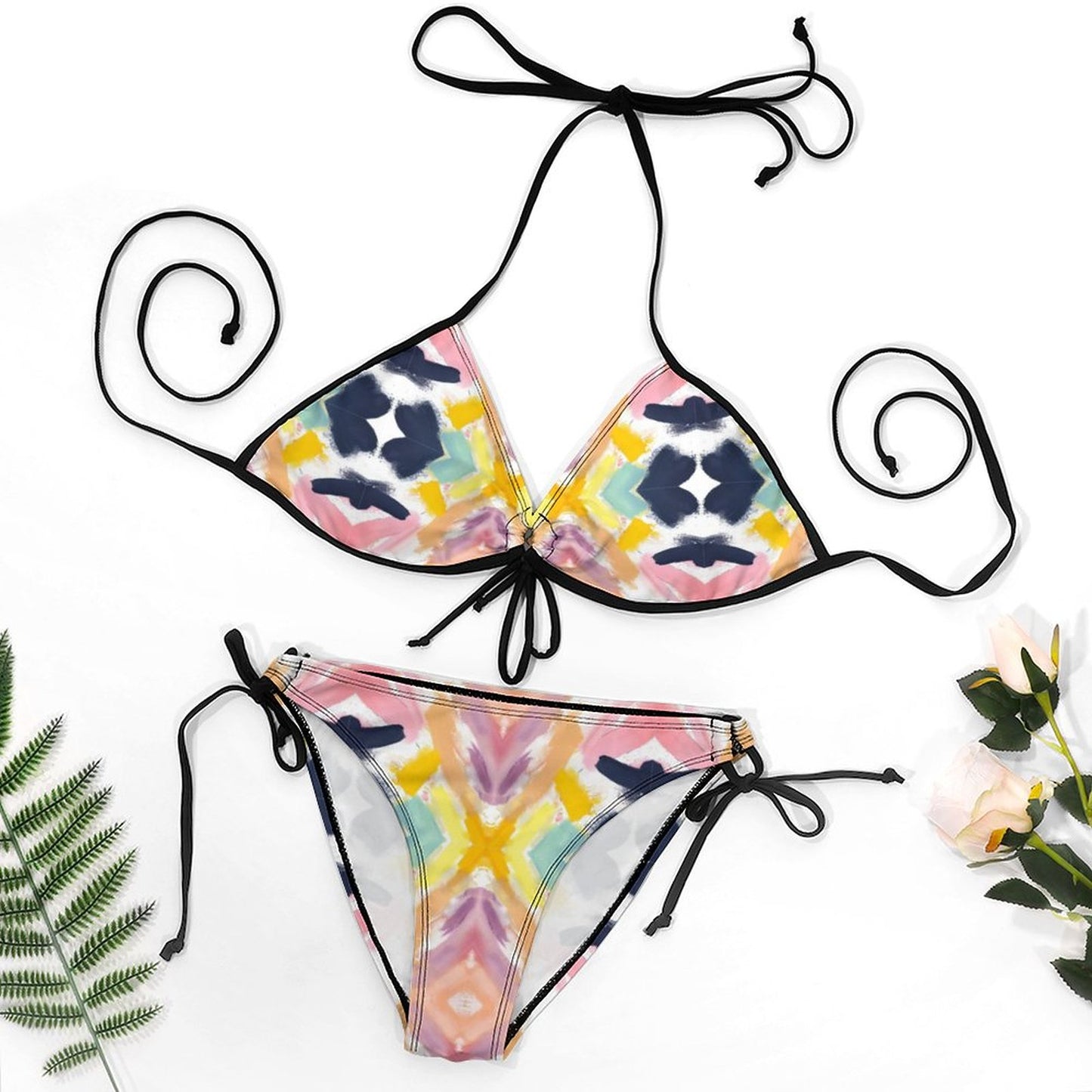 Nova-Flo. Halter Tie Front Bikini