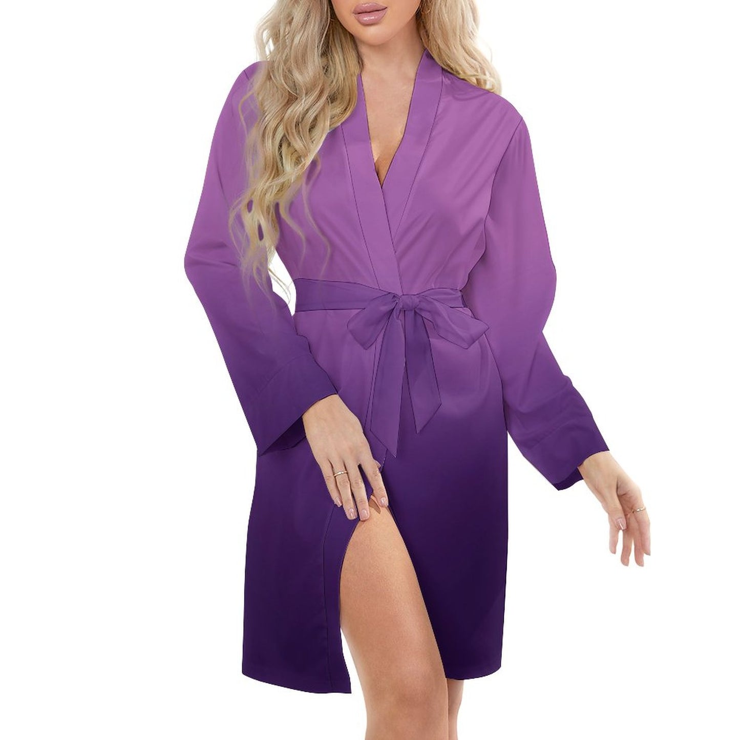 Viovi. Long Sleeve Robe Dress