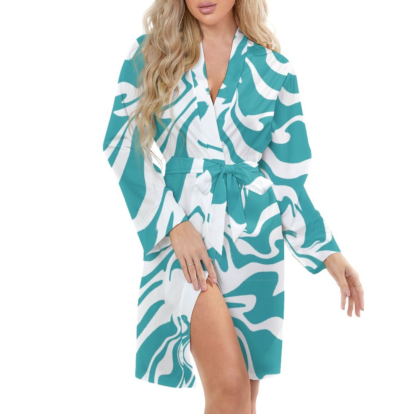 Sheside. Long Sleeve Robe Dress