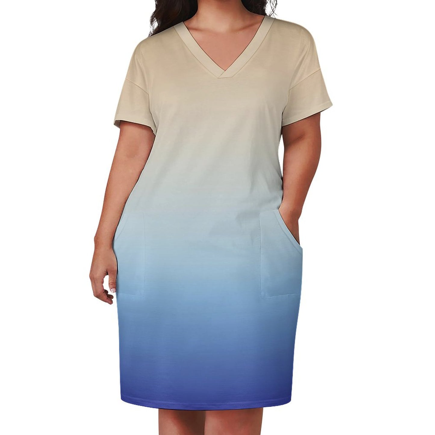 Cambria. V-Neck Baggy Dress