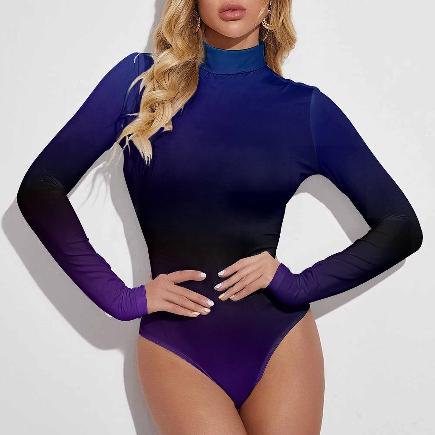 Nite Blu. Long-sleeve Bodysuit