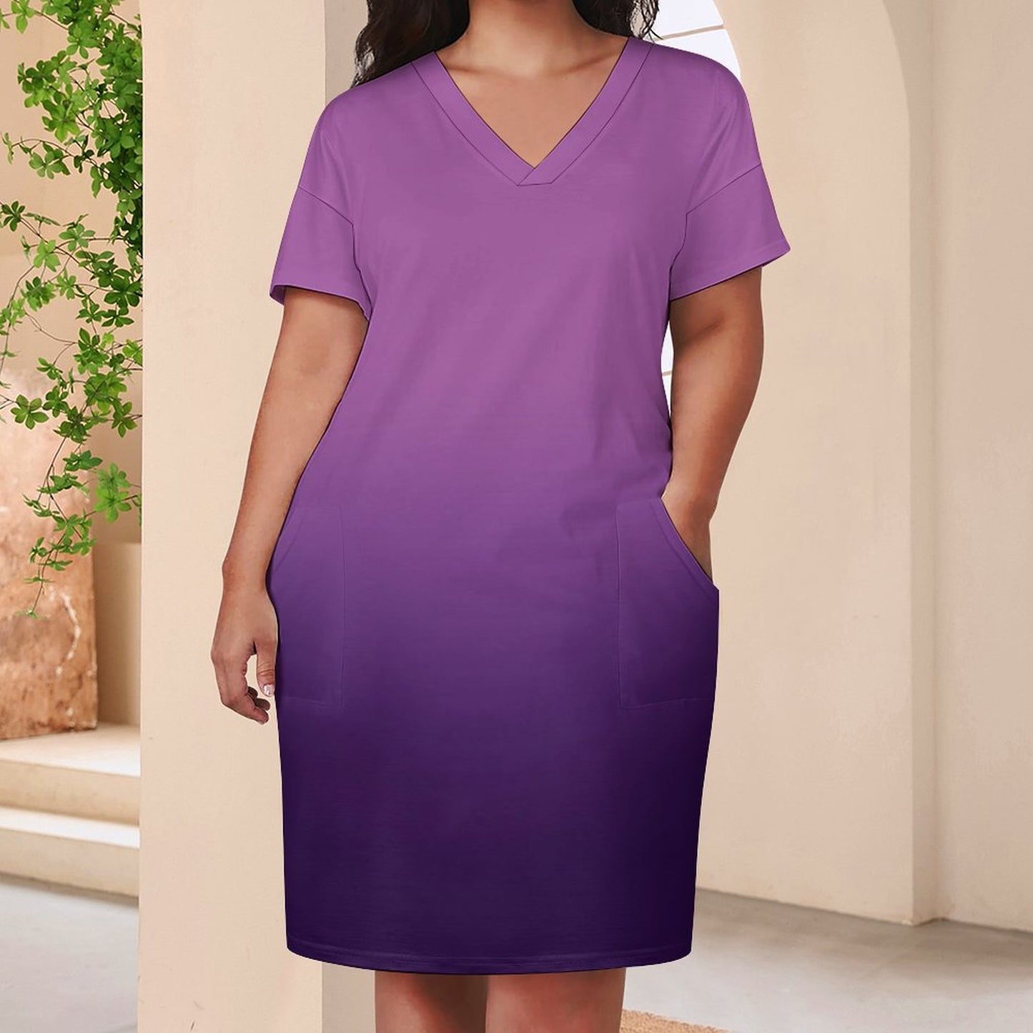 Viovi. V-Neck Baggy Dress