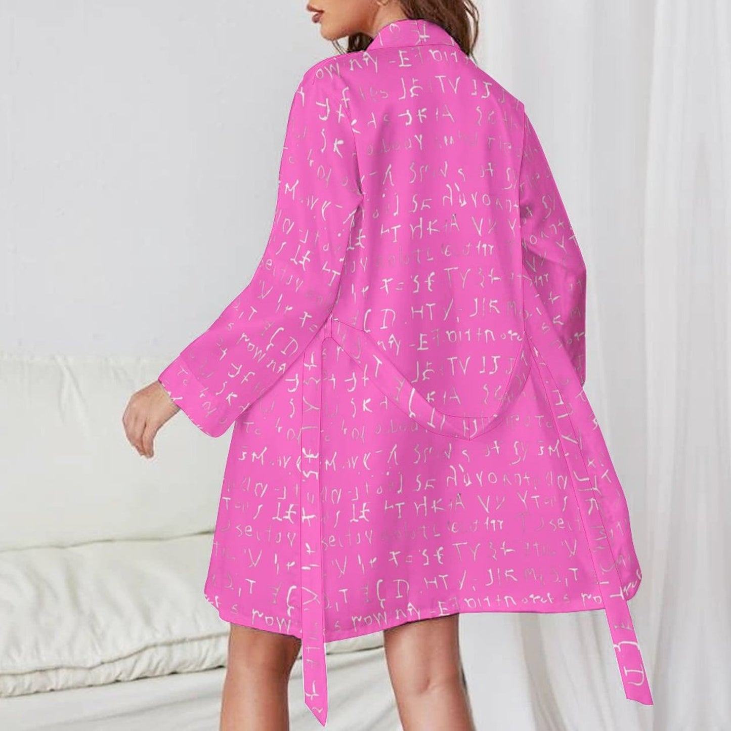 Pammie. Long Sleeve Robe Dress