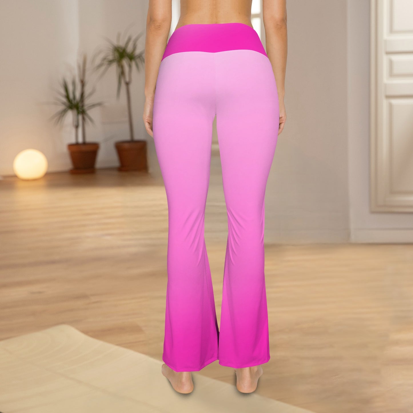 Hot Pinkea. Flared High Waist Leggings